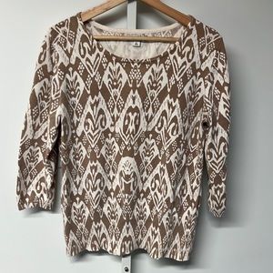 BANANA REPUBLIC | Cotton Patterned Sweater Top